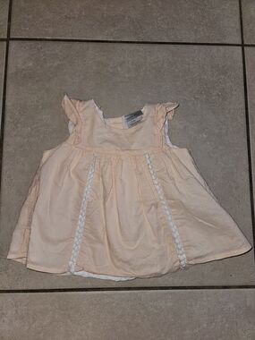 Maggie & Zoe Peach Flutter-Sleeve Girls' Camisole